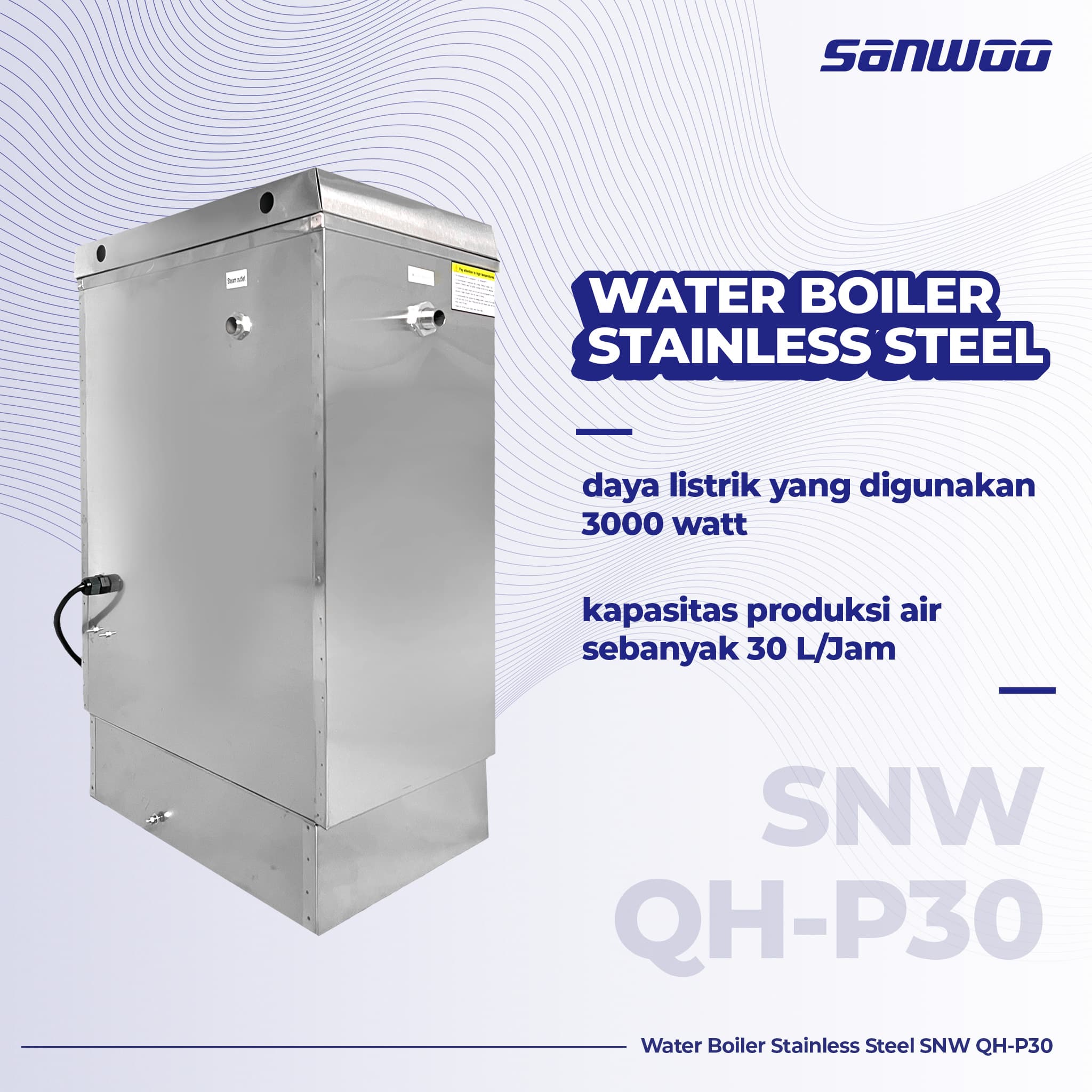 Sanwoo Water Boiler Stainless Steel SNW QH-P30